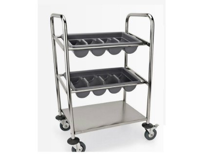 PGX 1518 002 Vozík se zásobníky na příbory 63 x 40 x 96 cm