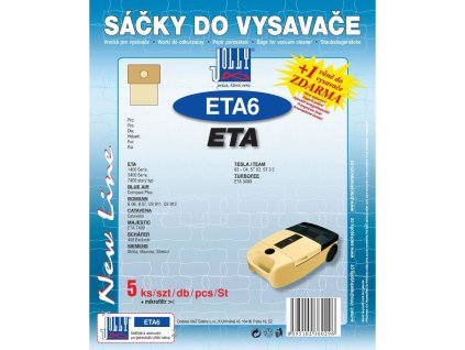 Sáčky do vysavače Jolly ETA 6 (5+1ks) do vysav. ETA, SIEMENS