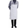 PGX 4213 000 Bavlněná zástěra s laclem bílá
