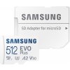 Paměťová karta Samsung Micro SDXC EVO Plus 512GB UHS-I U3 (130R/30W) + SD adaptér