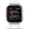 Chytré hodinky Garmin Venu Sq 2 - Cream Gold/ White Silicone Band