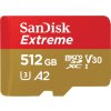 Paměťová karta SanDisk Micro SDXC Extreme 512GB UHS-I U3 (190R/130W) + adaptér