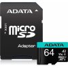 Paměťová karta ADATA Premier Pro MicroSDXC 64GB (100R/80W) + adaptér