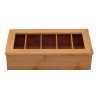 PGX 11244 Box na čaj 5 přihrádek dřevěný 36 x 20,5 x 9 cm