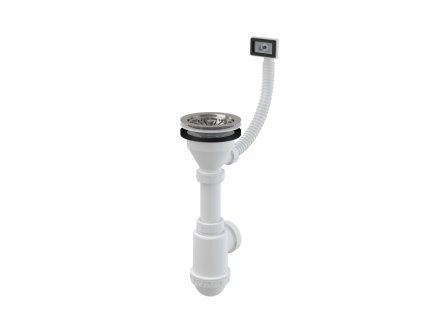 Sifon dřezový s nerezovou mřížkou DN115 a flexi přepadem - A447-DN50/40