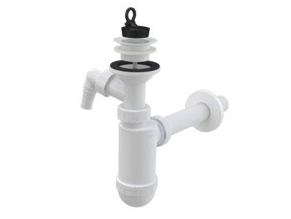 Sifon umyvadlový DN32 s přípojkou a plastovou mřížkou DN63 - A420P