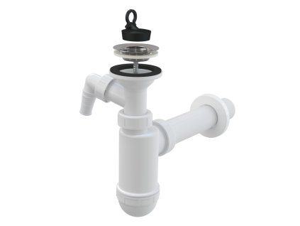 Sifon umyvadlový DN40 s přípojkou a nerezovou mřížkou DN63 - A41P
