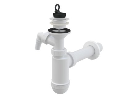 Sifon umyvadlový DN40 s přípojkou a plastovou mřížkou DN63 - A42P