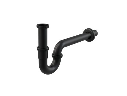 Sifon umyvadlový „U“ DN32 s převlečnou maticí 5/4", černá-mat - A4320BLACK