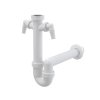 Sifon trubkový s převlečnou maticí 6/4" a dvěma přípojkami - A82-DN40