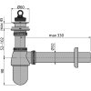 Sifon umyvadlový DN32 s výpustí 5/4", celokovový - A437