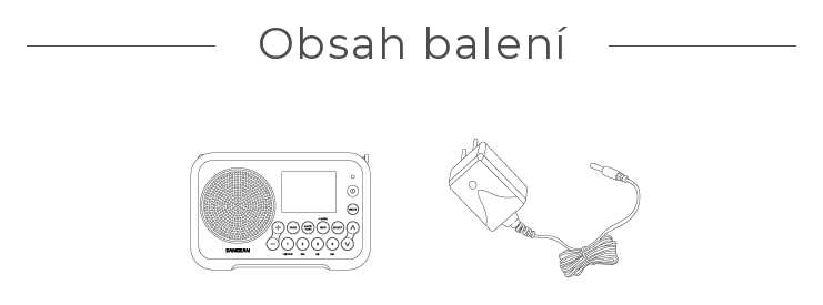 Obsah balení – DPR-76BT