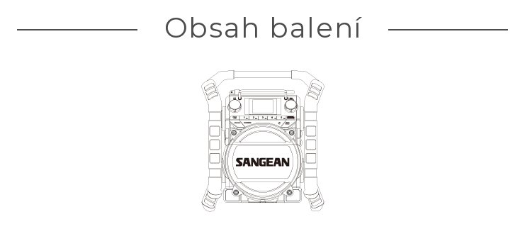 Obsah balení – U4X