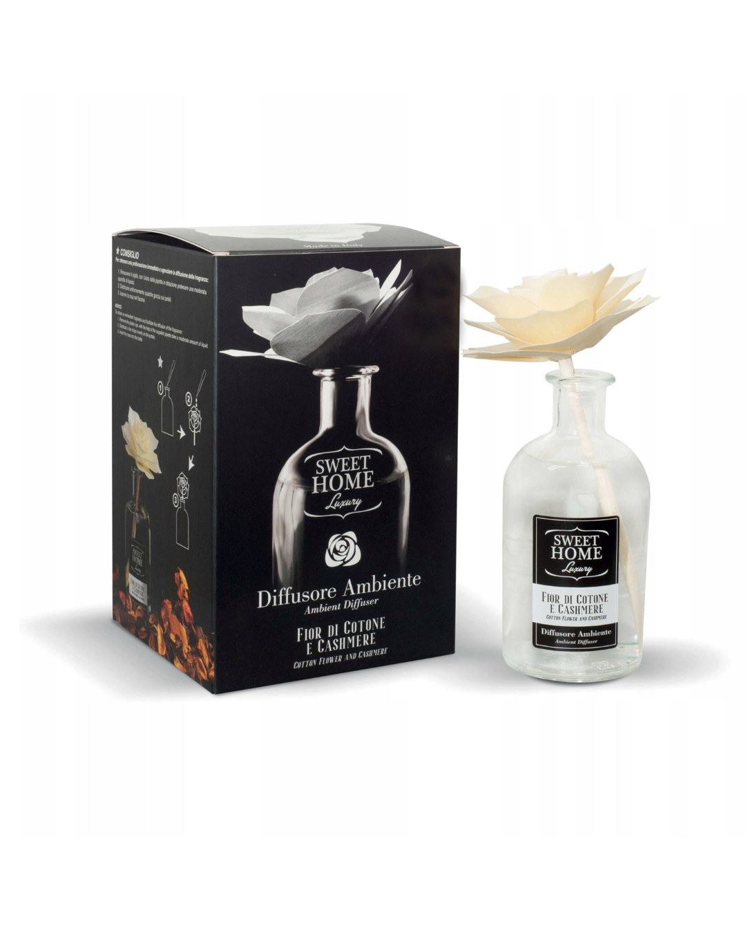 SWEET HOME AROMA DIFUZER RUŽA 250 ML. COTONE & CASHMER