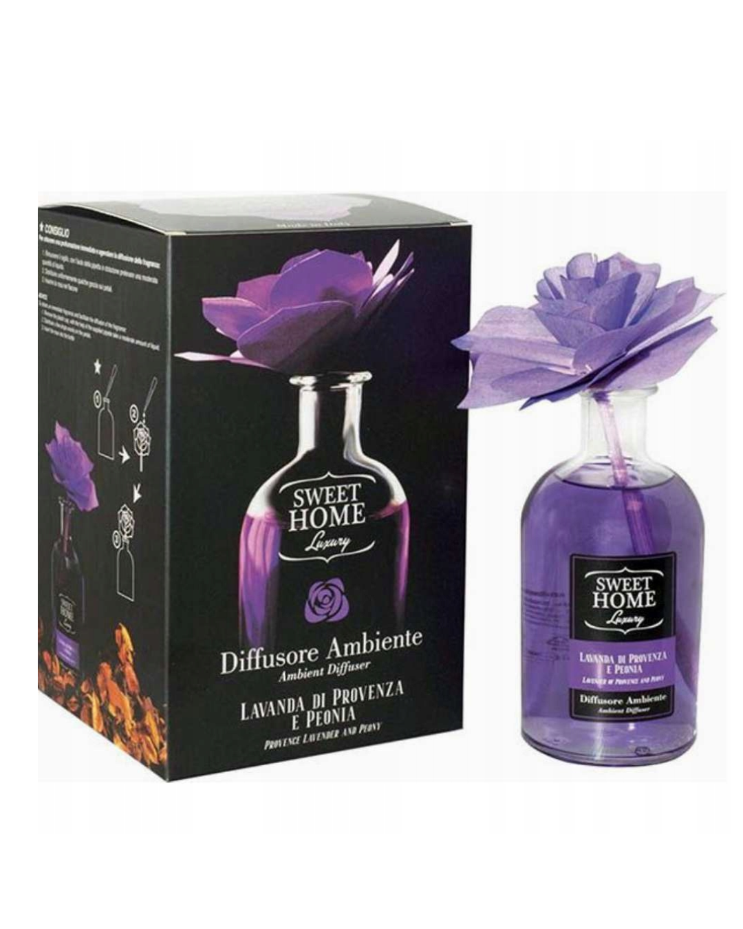 SWEET HOME AROMA DIFUZER RUŽA 250 ML. LAVANDA & PEONIA