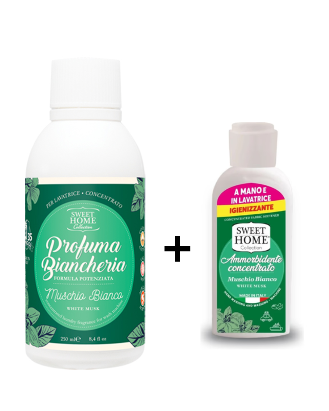 Sweet Home parfúmovaný olej na bielizeň - White Musk 250ml + aviváž 100ml