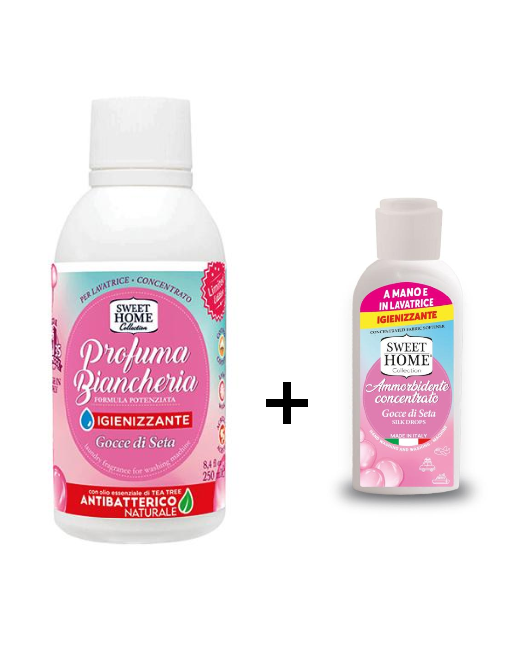 Sweet Home parfúmovaný olej na bielizeň - GOCCE DI SETA 250ml + aviváž 100ml