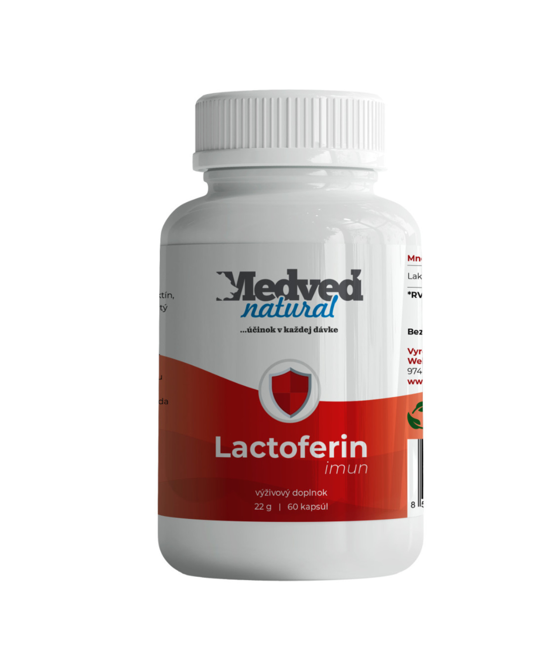 Medveď natural Lactoferin imun liquid 60 kapsúl