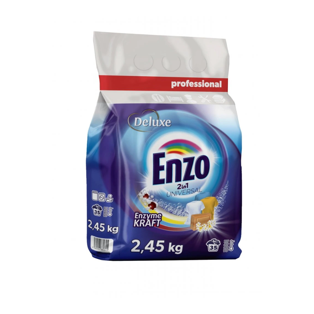 Enzo 2v1 Universal – prací prášok na biele a farebné tkaniny 2,45kg
