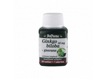 Ginkgo biloba 30 mg + Guarana 30 + 7 tbl