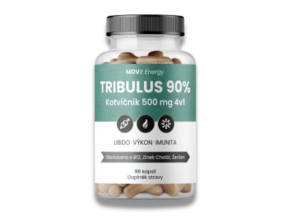 MOVit TRIBULUS 90% Kotvičník 500 mg 4v1 90 kapsúl