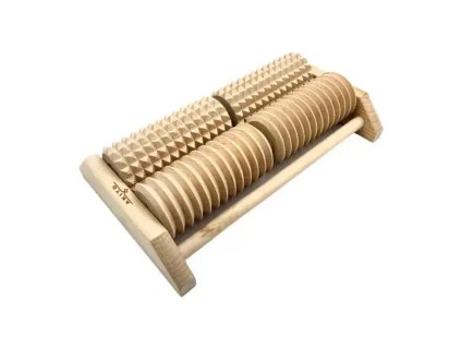 Drevený masážny 4 valček na chodidlá