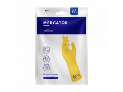 MERCATOR yellow latexové rukavice