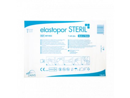 Obväz samolepiaci sterilný s vankúšikom Elastopor Steril 8 x 10 cm 30 ks