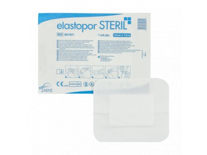 Obväz samolepiaci sterilný s vankúšikom Elastopor Steril 10 x 12 cm