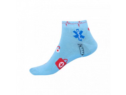 Nízke ponožky pre zdravotníkov modré