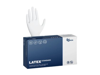 Latexové rukavice LATEX STANDARD 100 ks nepudrované biele