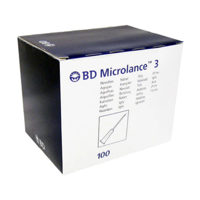 BECTON DICKINSON Injekčné ihly BD MICROLANCE 0,3x13 mm 100 ks Rozmer ihly: 30G 0,3 x 13 mm žltá