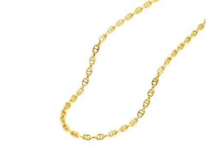 Woman Wear Gold Vermeil Chain Necklace