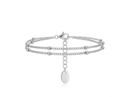 Minimalist Sterling Silver Bracelet with Delicate Beads