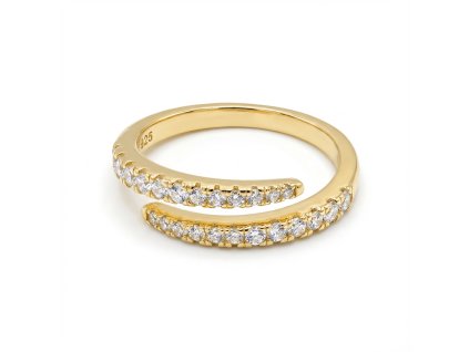 Golden Embrace — Minimalist Adjustable Ring with Zircon Brilliance