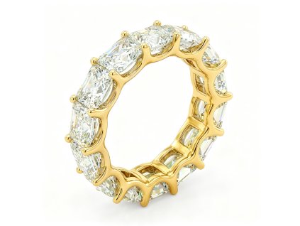 Gold Eternity Ring with Brilliant Zircon Sparkle