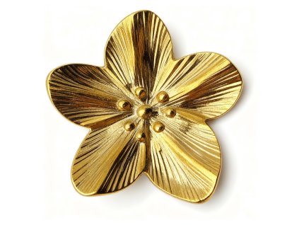 Minimalist Botanical Flower Earrings – 18K Gold Plated