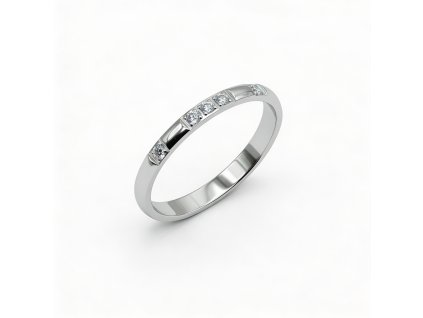 Minimalist Rhodium-Plated Ring with AAAA Cubic Zirconia