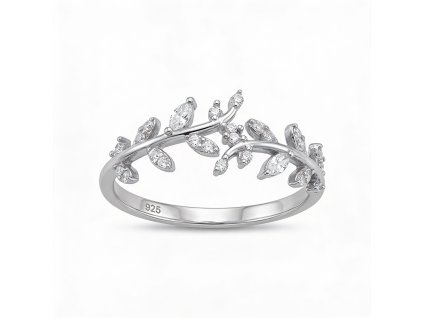 Olive Branch Ring — Minimalist Botanical Elegance