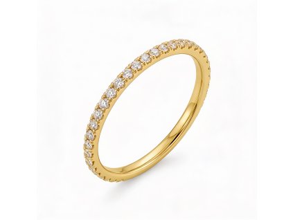 Minimalist Eternity Ring with Zircons – Timeless Romance