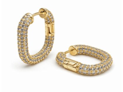 Minimalist Glamour Hoop Earrings with White Zircon