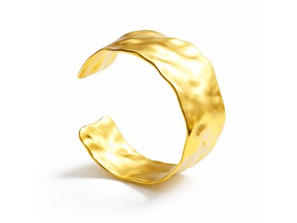 Sculpted Gold Statement Cuff Bracelet