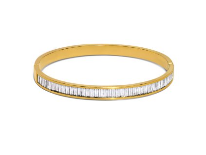 Timeless Line Gold-Tone Bangle Bracelet