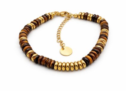 Minimalist Gold & Dark Stone Bracelet