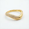 Zirconia Ring in Gold Tone