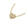 Heart – Gold Heart Necklace with 5A Cubic Zirconia