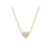 Heart – Gold Heart Necklace with 5A Cubic Zirconia