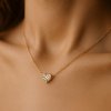 Heart – Gold Heart Necklace with 5A Cubic Zirconia