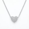 Heart – Sterling Silver Heart Necklace with 5A Cubic Zirconia