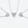 Heart – Sterling Silver Heart Necklace with 5A Cubic Zirconia